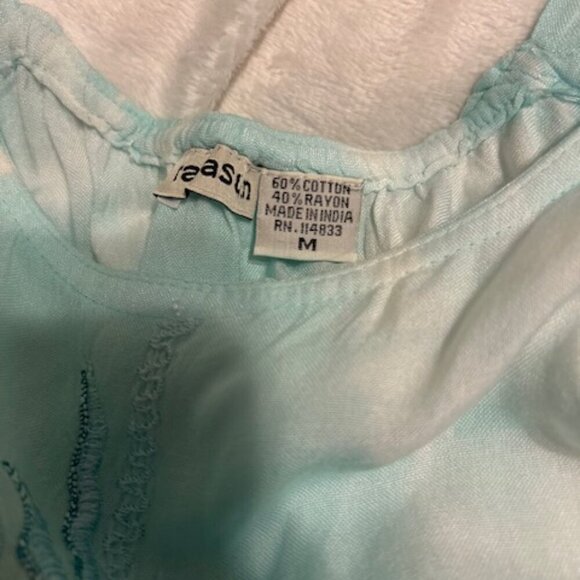 NWT Women's Raya Sun Turquoise Tie Dye Dress/Swim Cover-Up Sz M - Picture 3 of 4